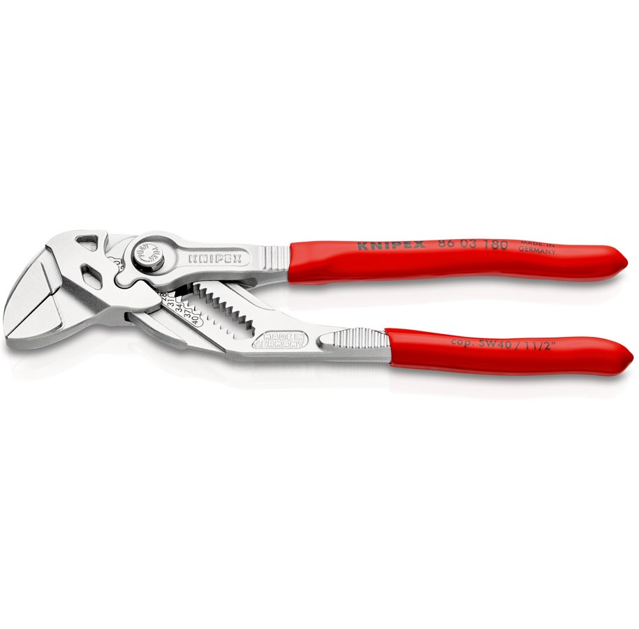 Werkzeuge für Sanitärarbeiten - KNIPEX Zangenschlüssel, Zange und Schraubenschlüssel in einem Werkzeug - 86 03 180 SB