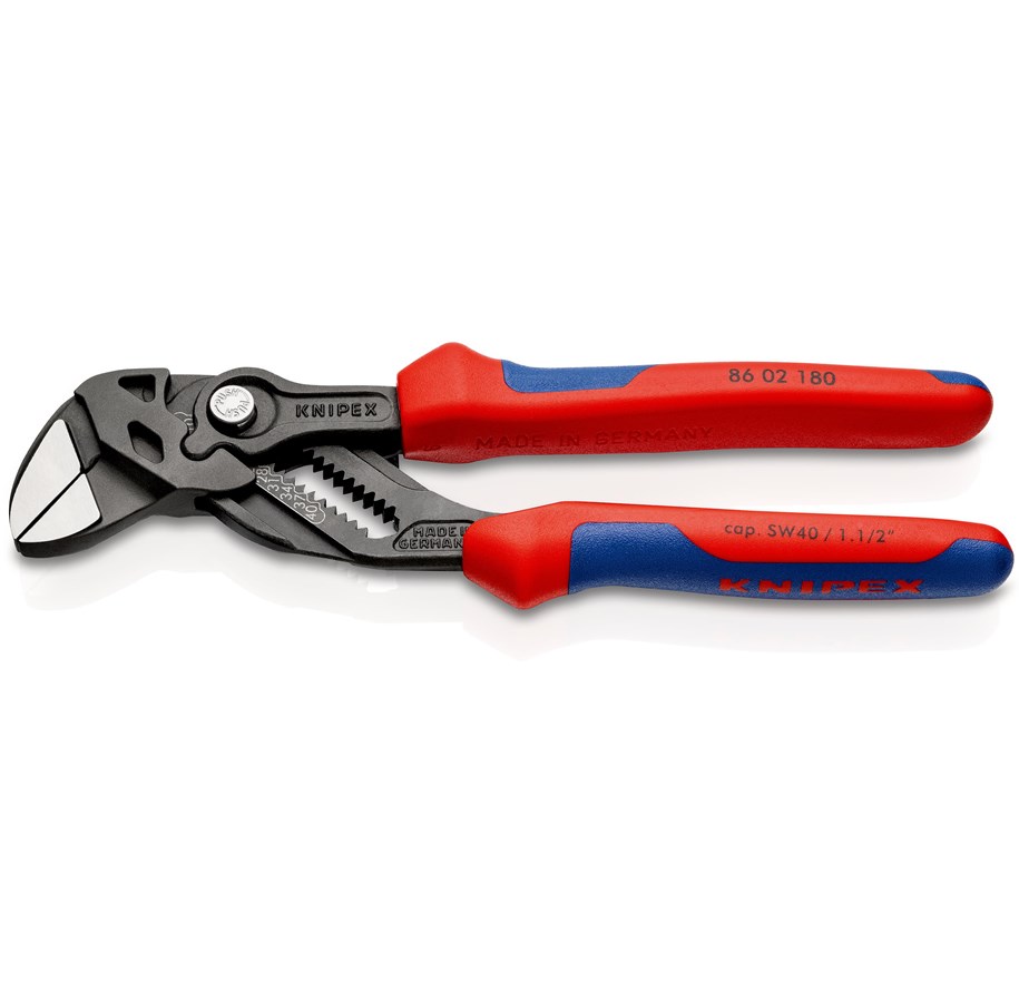 Werkzeuge für Sanitärarbeiten - KNIPEX Zangenschlüssel, Zange und Schraubenschlüssel in einem Werkzeug - 86 02 180 SB