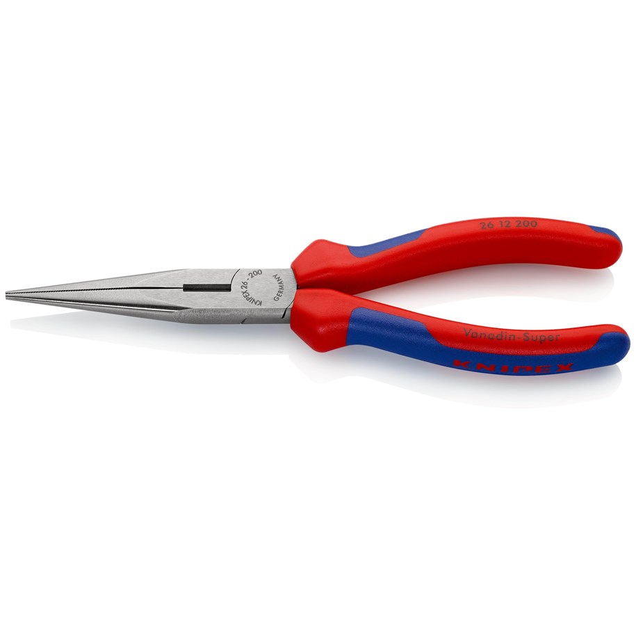Handwerkzeuge  - KNIPEX Flachrundzangen mit Schneide, (Storchschnabelzangen) - 26 12 200 SB