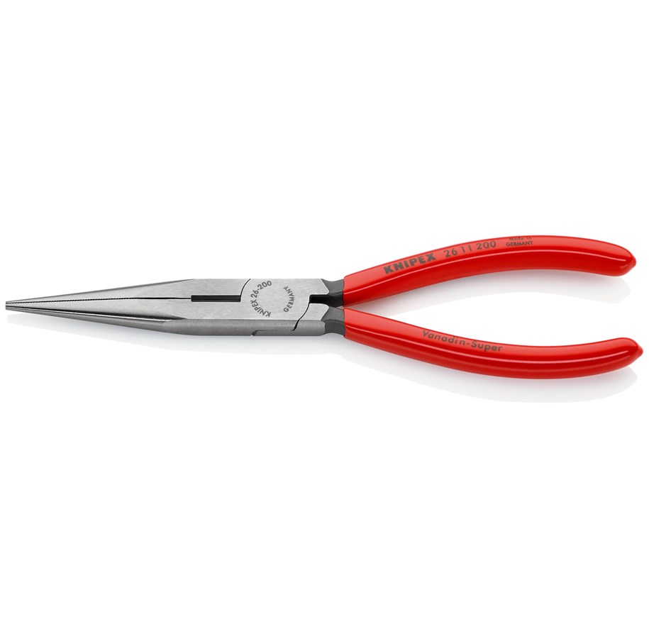 Handwerkzeuge  - KNIPEX Flachrundzangen mit Schneide, (Storchschnabelzangen) - 26 11 200 SB