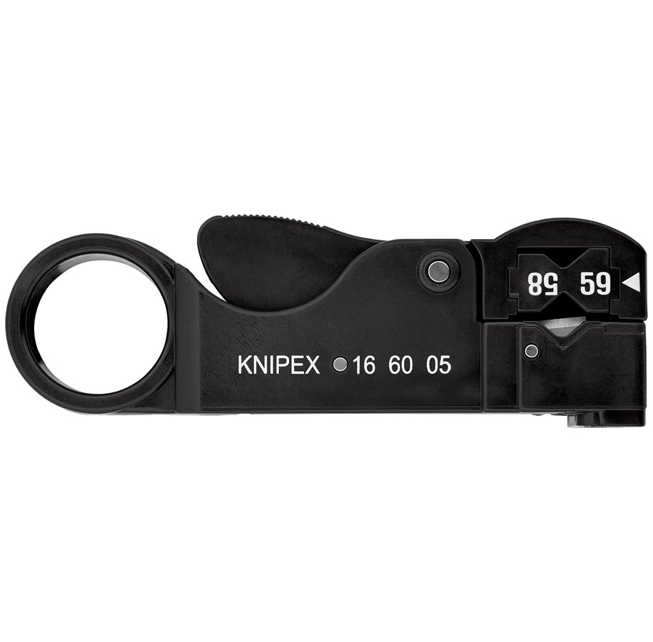 Netzwerkzubehör - KNIPEX Abisolierwerkzeug für Koaxialkabel - 16 60 05 SB