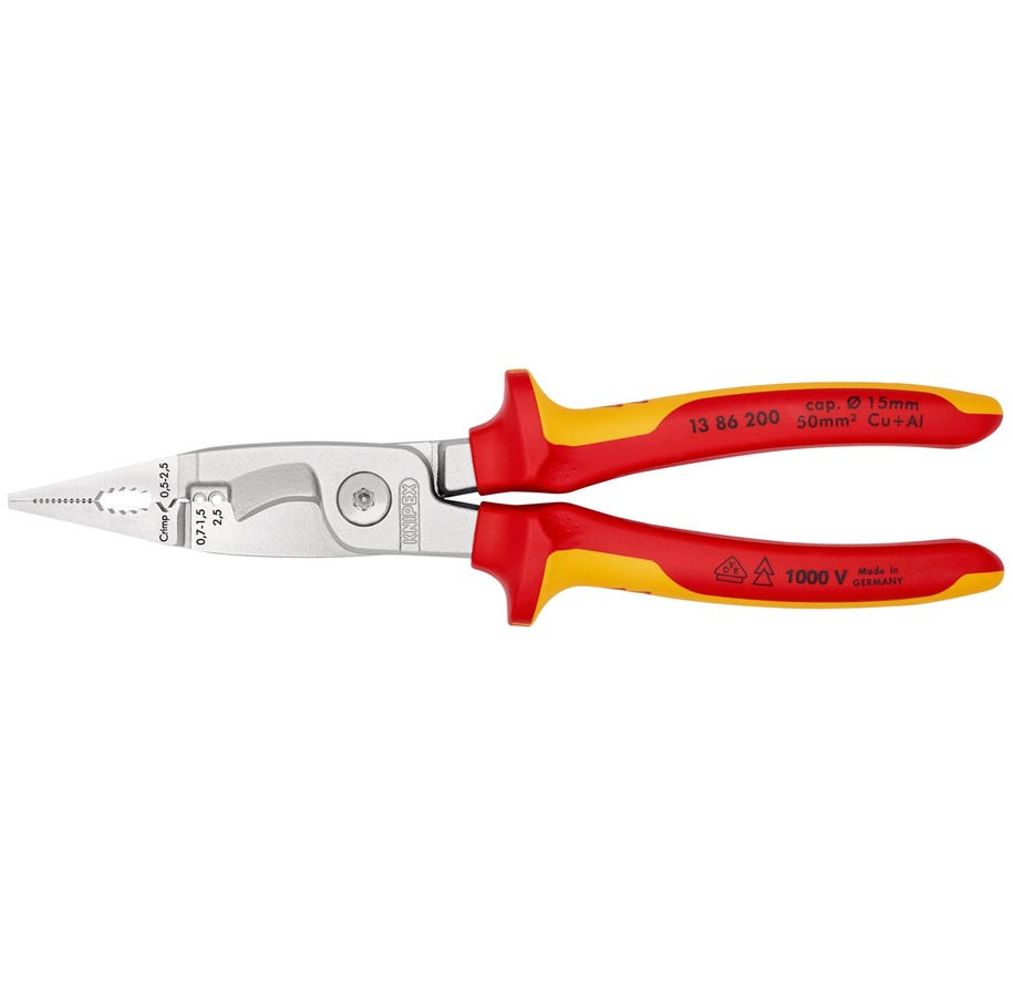 Haus & Garten - KNIPEX Elektro-Installationszangen - 13 86 200 SB