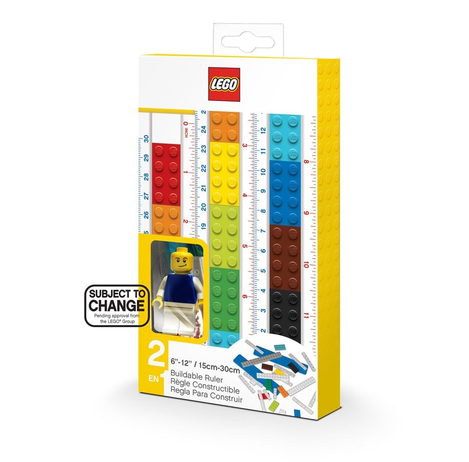 Schul-Zubehör - Euromic LEGO Stationery Buildable ruler SET with 28 pcs. - 4003072-52558