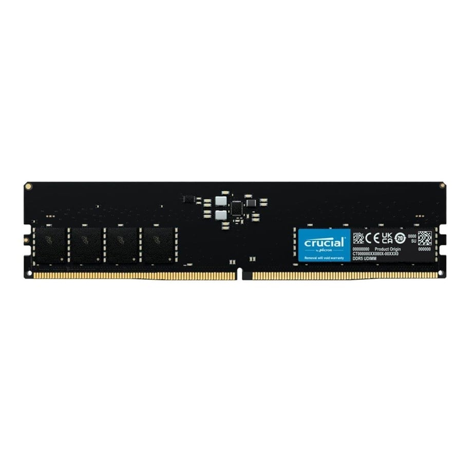 Arbeitsspeicher (RAM) - Crucial UDIMM DDR5-4800 - 16GB - CL40 - Single Channel (1 pcs) - Intel XMP - Schwarz - CT16G48C40U5