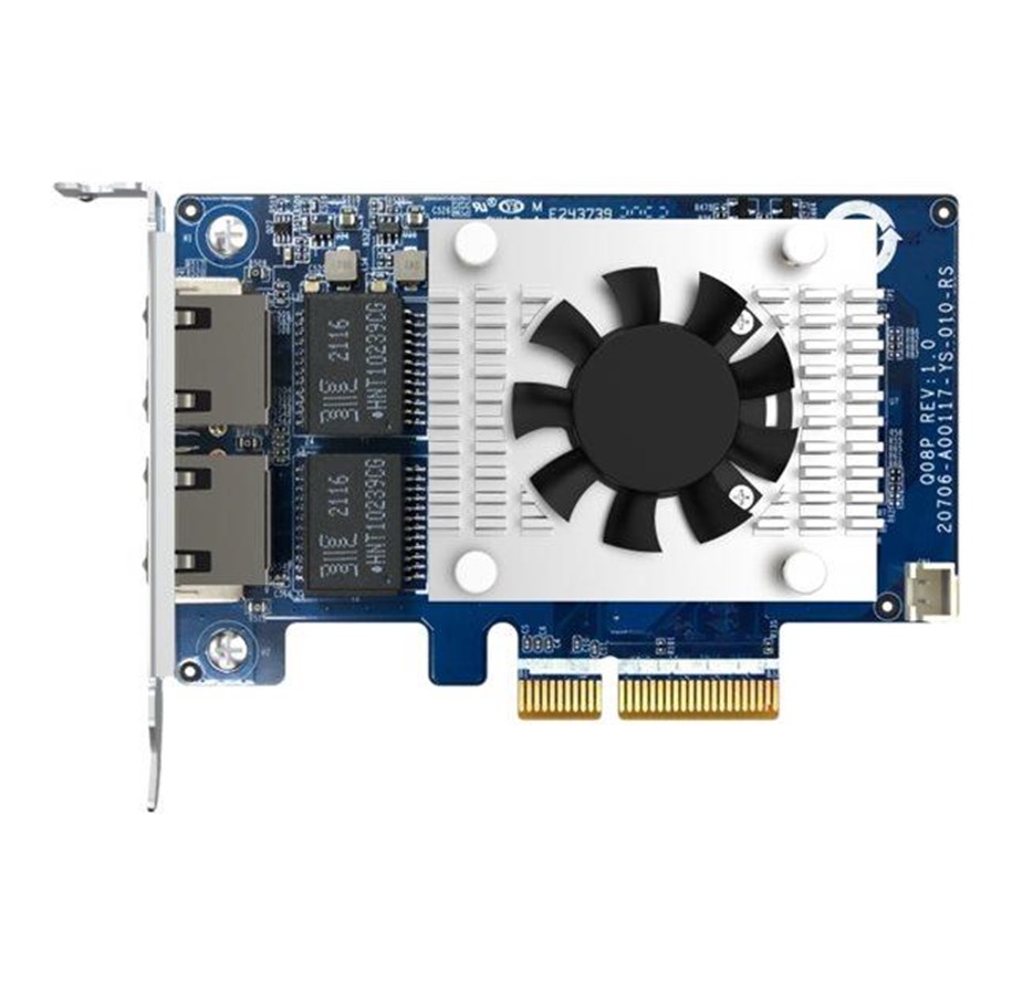 Netzwerkadapter (Netzkarte, Druckserver, u.s.w.) - QNAP Dual-port 10GbE Network Adaptor - QXG-10G2TB