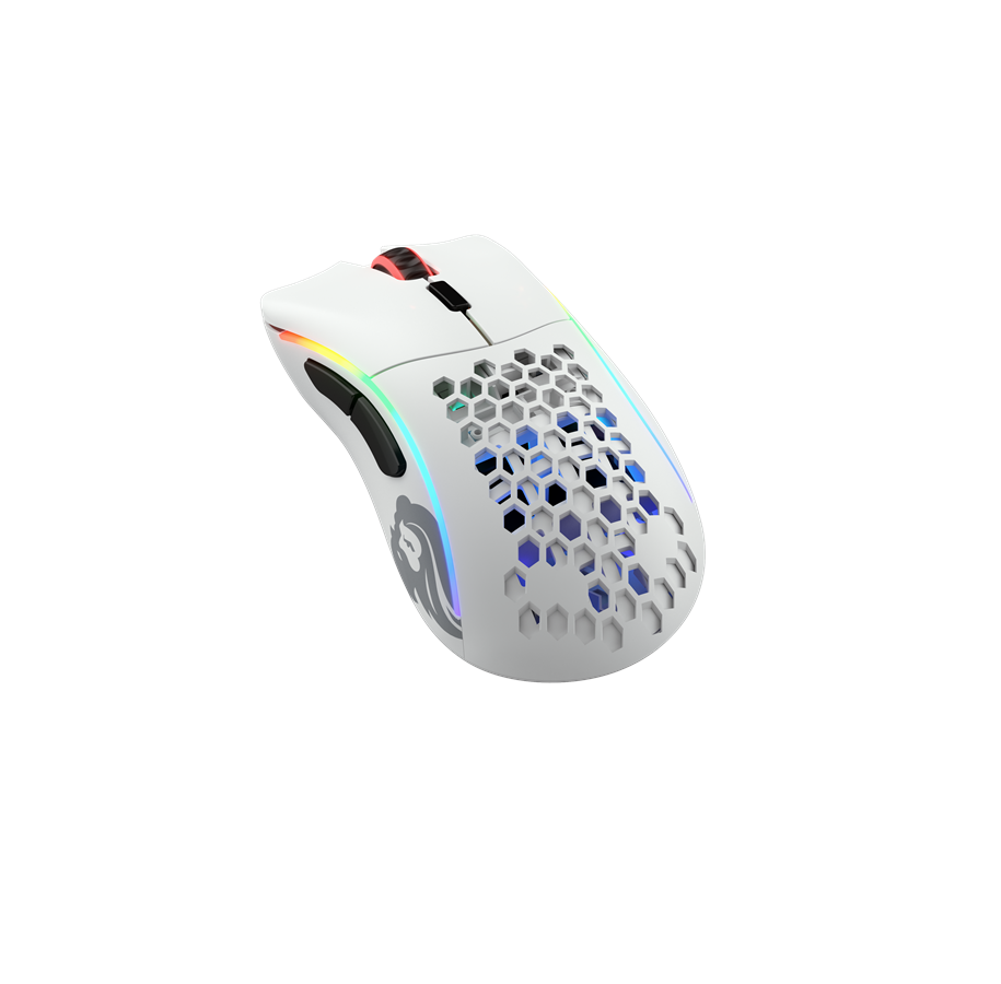 Maus - Glorious Model D- Wireless - Matte White - Gaming Maus (Weiß mit RGB Licht) - GLO-MS-DMW-MW