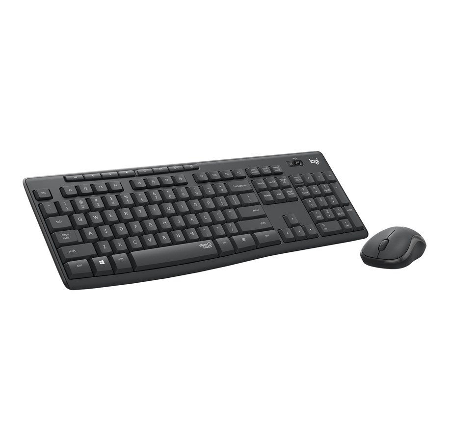 Tastaturen - Logitech MK295 Silent - keyboard and mouse set - Italian - graphite - Tastatur & Maus Set - Italienisch - Schwarz - 920-009797