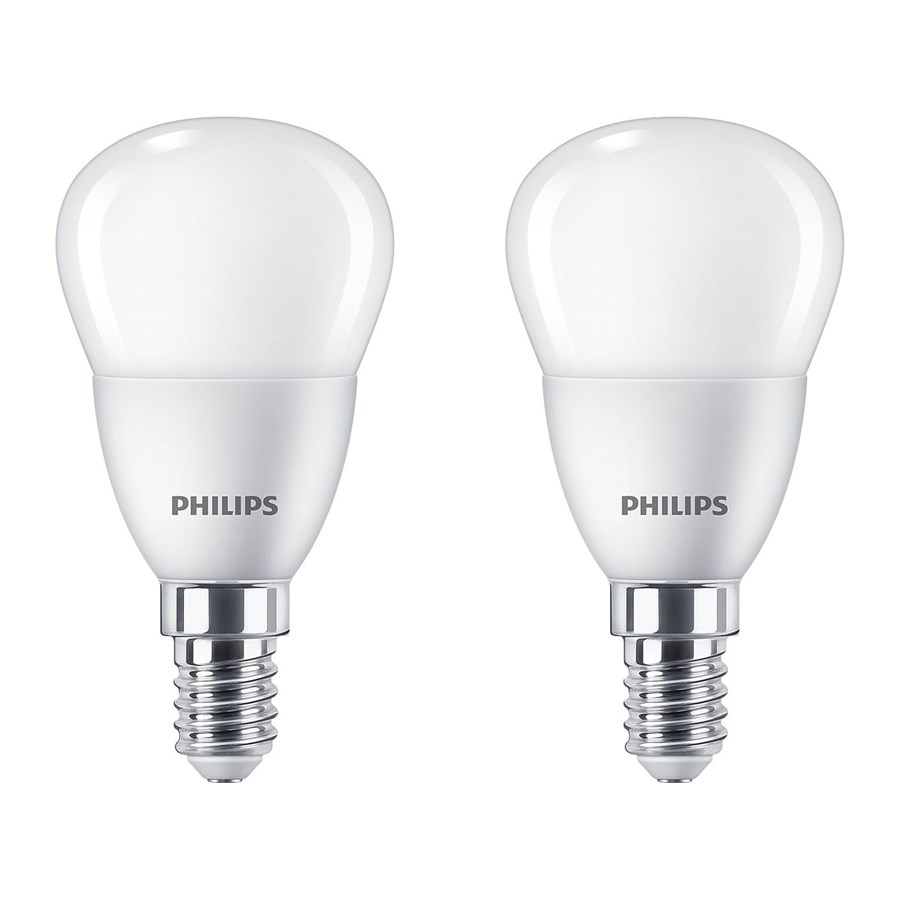 LED-Birnen - Philips LED-Lampe Mini-ball 5W/827 (40W) Frosted 2-pack E14 - 929002978163