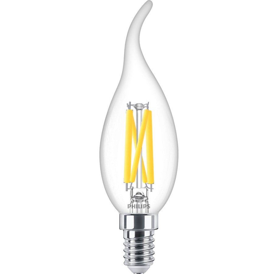 LED-Birnen - Philips LED-Lampe Classic Candle 3.4W/922-927 (40W) Clear WarmGlow Dimmable E14 - 929003013001