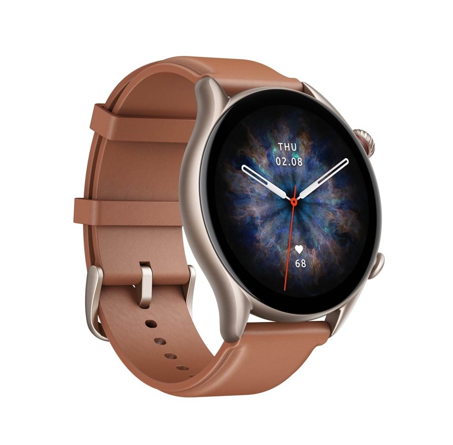Smartwatches, Pulsuhren, Sportuhren & Schrittzähler - Amazfit GTR 3 Pro - Brown Leather - W2040OV3N