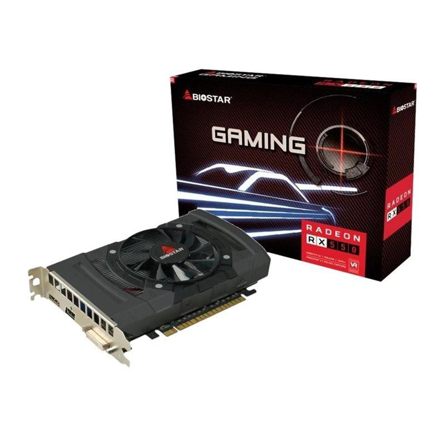 Grafikkarte - BIOSTAR Radeon RX 550 - 4GB GDDR5 RAM - Grafikkarte - VA5505RF41-SBHRA-BS2