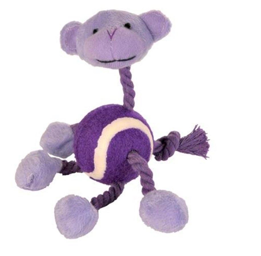 Hunde - Trixie Figure with rope and tennis ball plush 16 cm - assorted - TX3612