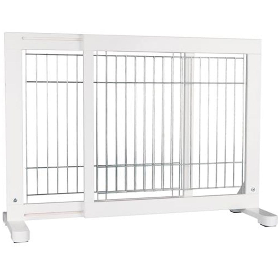 Hunde - Trixie Barrier wood 65–108 × 61 cm white - TX39455