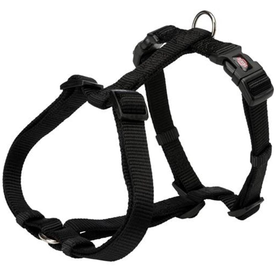 Hunde - Trixie Premium H-harness L–XL: 75–120 cm/25 mm black - TX203501