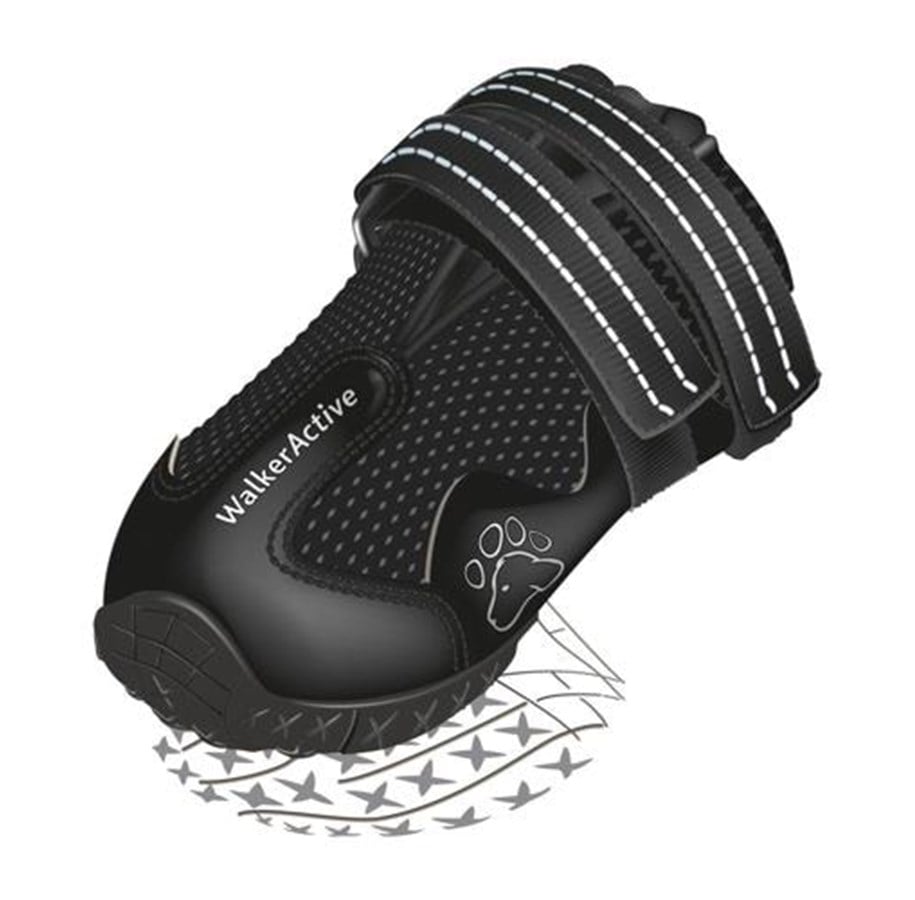 Hunde - Trixie Walker Active protective boots XS 2 pcs. black - TX19460