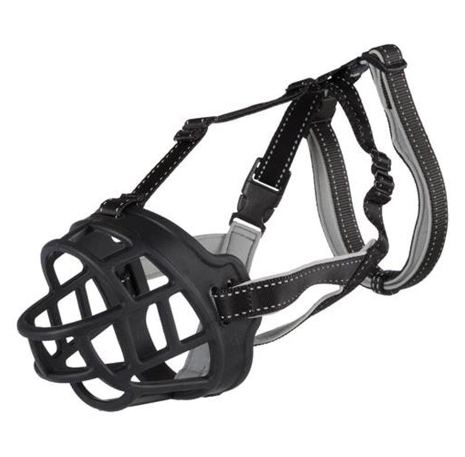 Hunde - Trixie Muzzle Flex muzzle rubber S black - TX17611