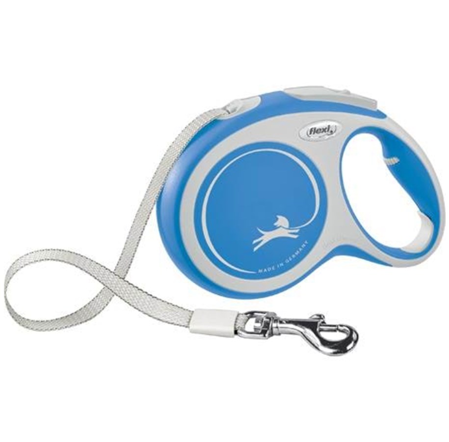 Hunde - Flexi New Comfort L Tape Leash 8m 50kg Blue - H78010L