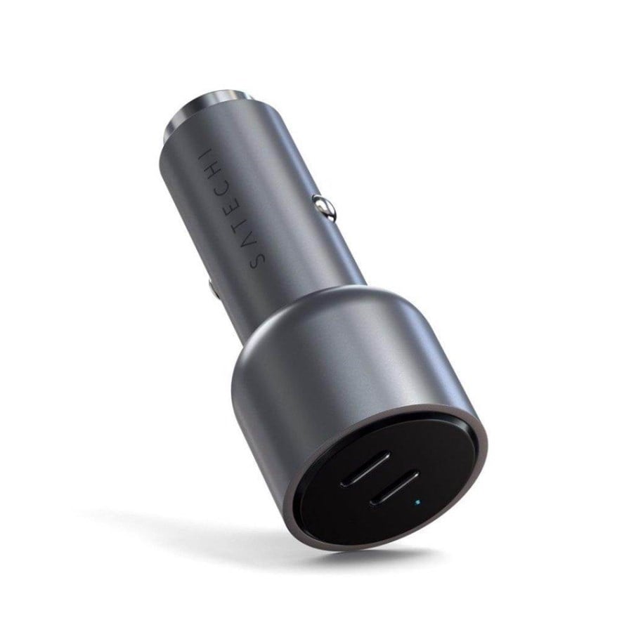 Handys - Adapter und Ladegeräte - Satechi 40W Dual USB-C PD Car Charger - ST-U2C40CCM