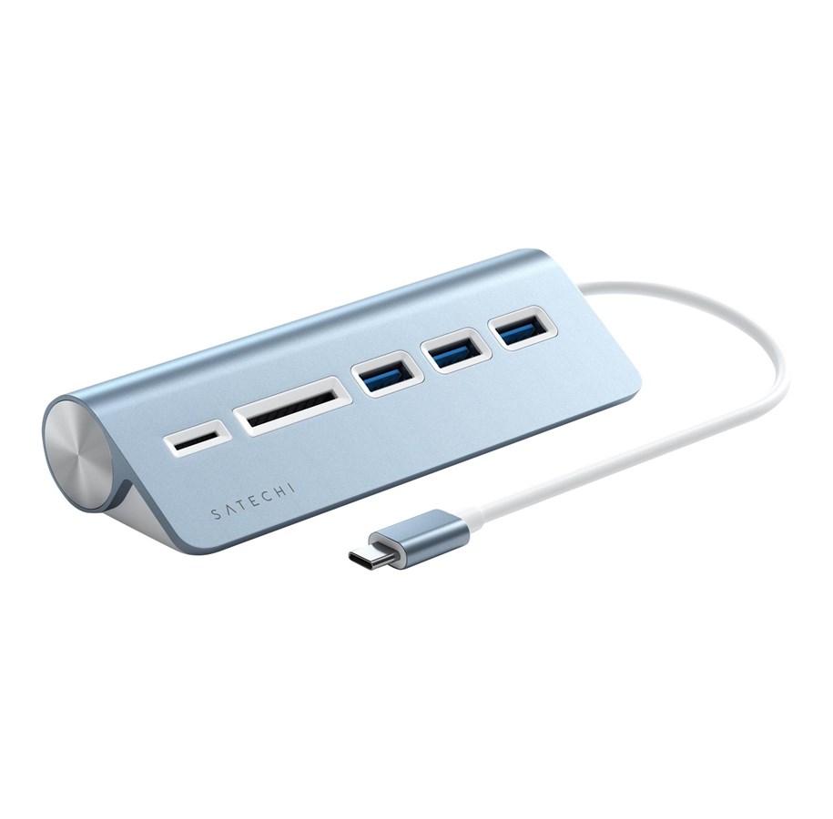 USB-Hubs - Satechi USB-C Combo Hub for Desktop USB-Hubs - USB 3.0 - 3 - Blau - ST-TCHCRB