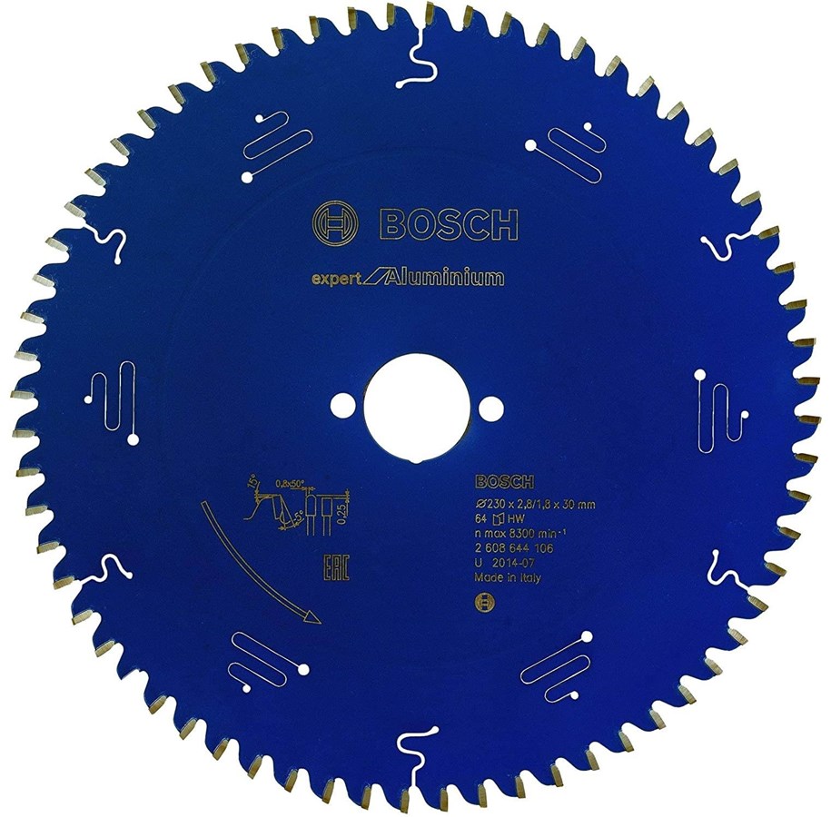 Handkreissäge - Bosch Circular Saw Blade 230 x 30 x 2.8 mm 64T Expert for Aluminium - 2608644106