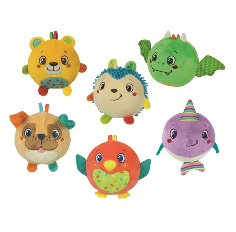 Plush - Clementoni Weiche Tierfreunde 6-asst, dia. 9cm, CDU24 - 17683
