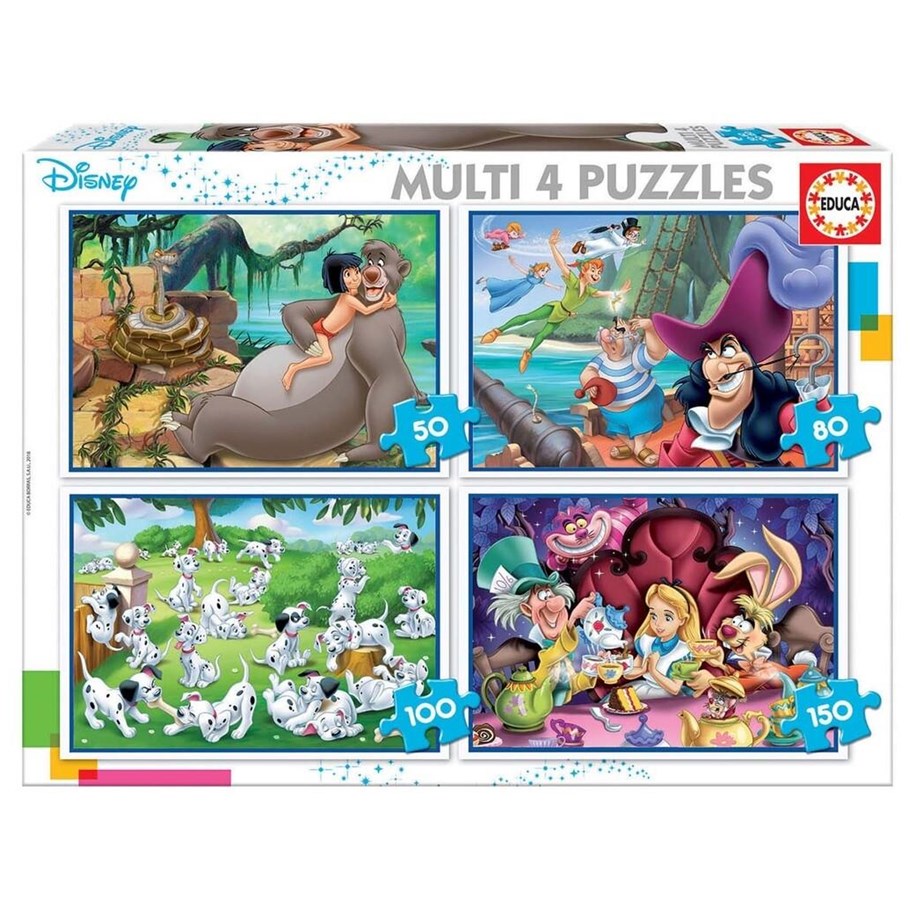 Puzzle - Educa 50-80-100-150 Disney Classics Holz - 80-18105