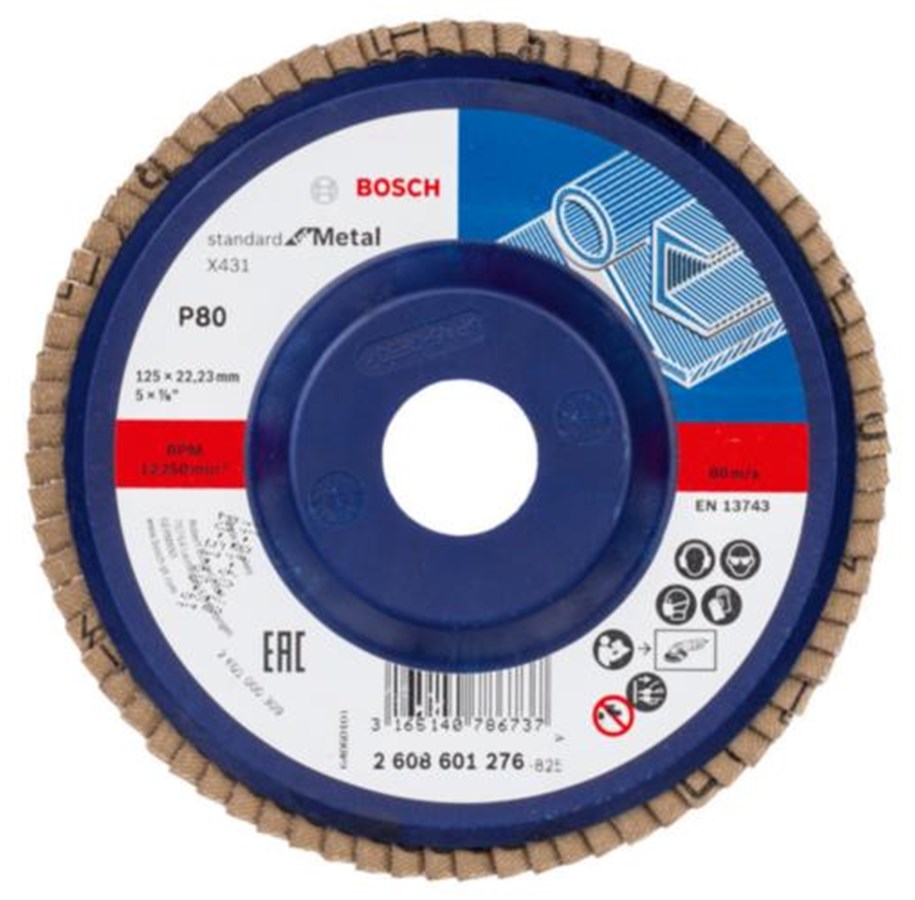 Winkelschleifer - Bosch Flap Disc for Metal 125 mm K80 - 2608601276