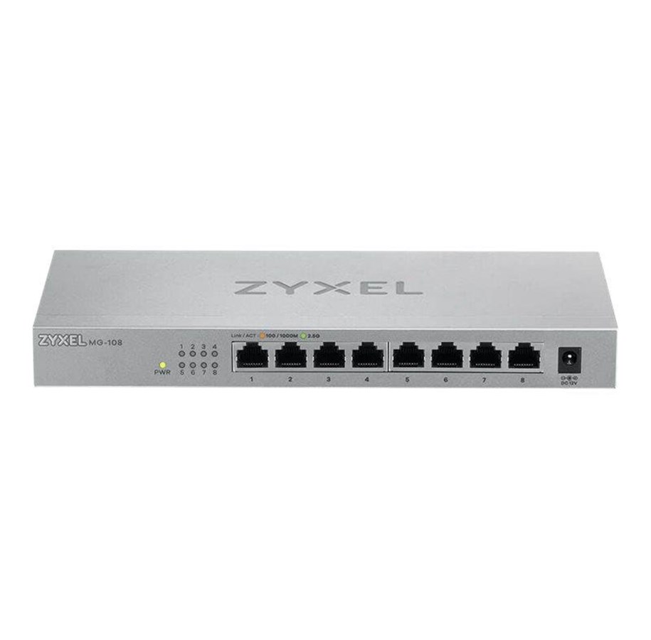 Switches - ZyXEL MG-108 8-Port 2.5G Multi-Gigabit Unmanaged Switch - MG-108-ZZ0101F