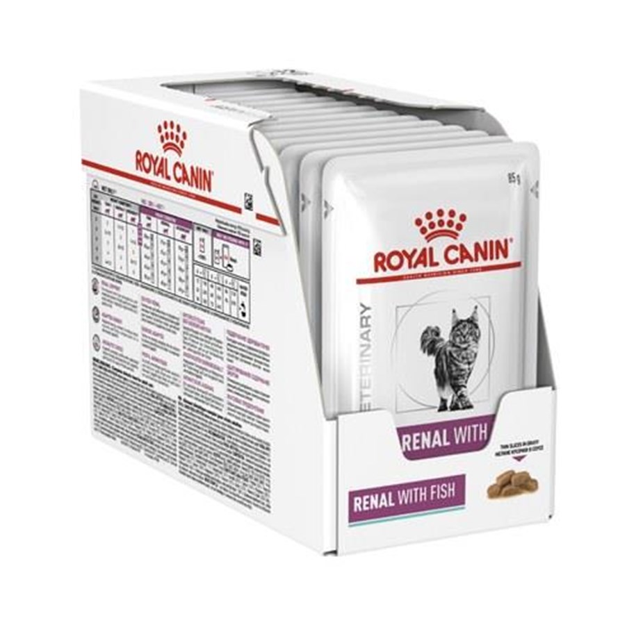 Katzen - Royal Canin Renal with Fish Thin Slices In Gravy 85g (12-Pack) - 9003579000519