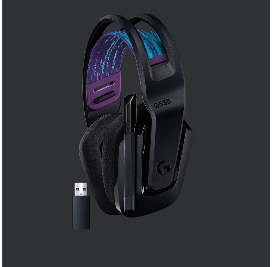 Logitech G535 LIGHTSPEED Wireless Headset | Günstig コレットマルーフ・グレー・ロゴヘアポニー
