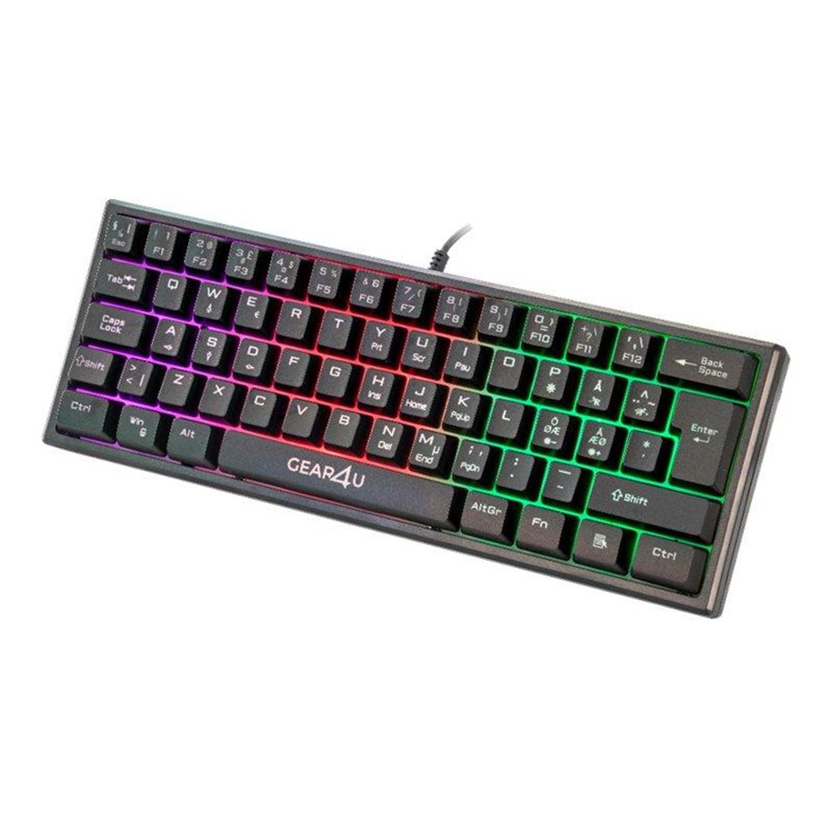 Tastaturen - Gear4U - keyboard - Nordic - black - Gaming Tastatur - Nordic ISO - Schwarz - G4U-201001