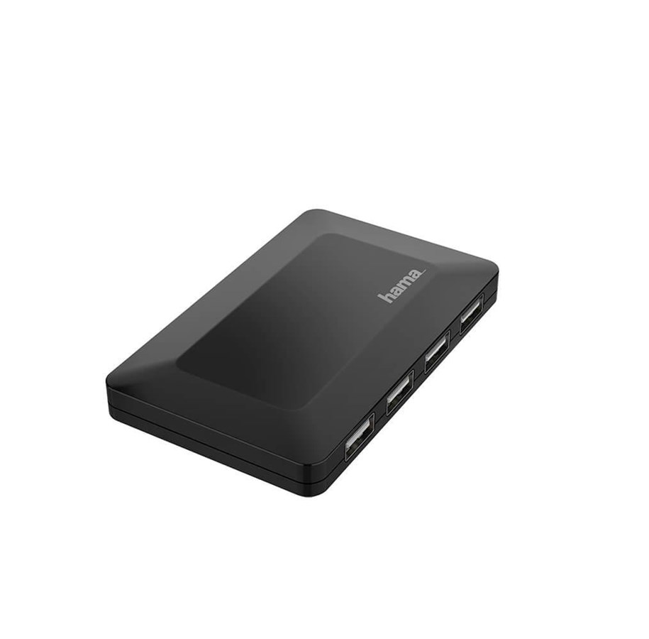 USB-Hubs - Hama USB Hub 4 Ports USB 2.0 480 Mbit/s incl. Cable and Power Supply Unit USB-Hubs - 4 - Schwarz - 002001220000