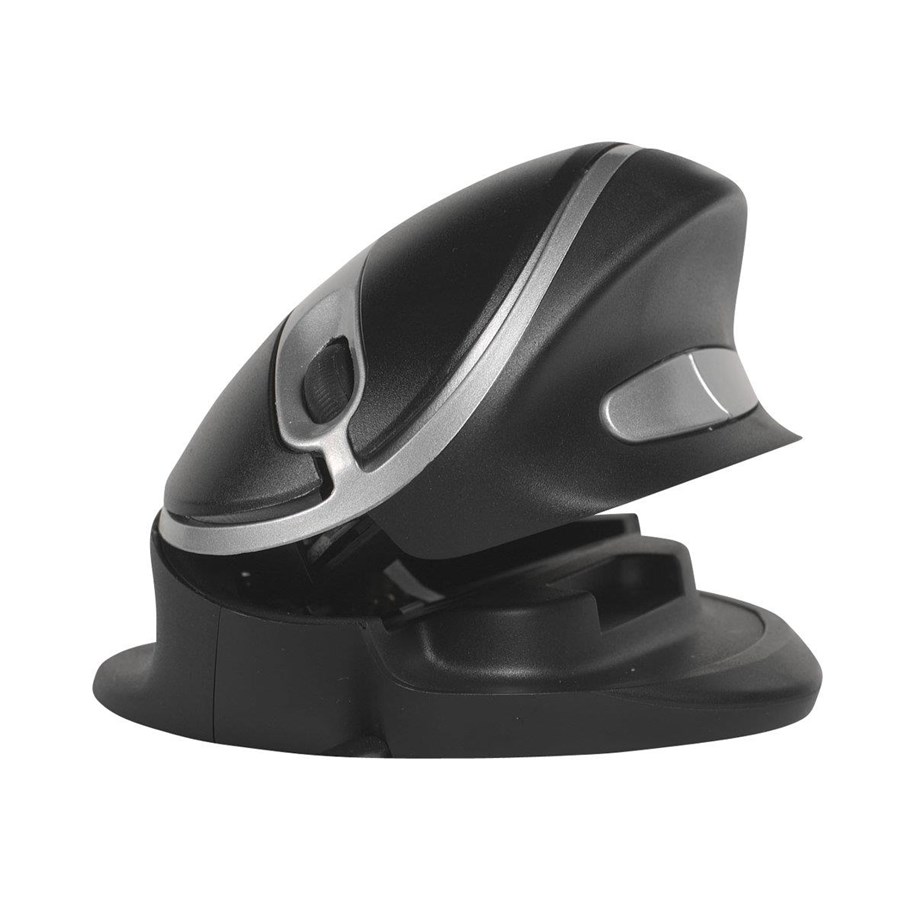 Maus - Bakker Elkhuizen Oyster - Large - vertical mouse - USB - Vertical mouse (Schwarz) - BNEOYML