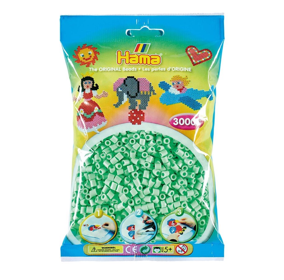 Kreativ-Spiele - Hama Beads - Pastel Mint 3000 pcs - 201-98