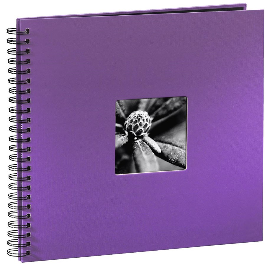 Fotoalbum & Archivierung - Hama "Fine Art" Spiral Album 36 x 32 cm 50 Black Pages purple - 094871