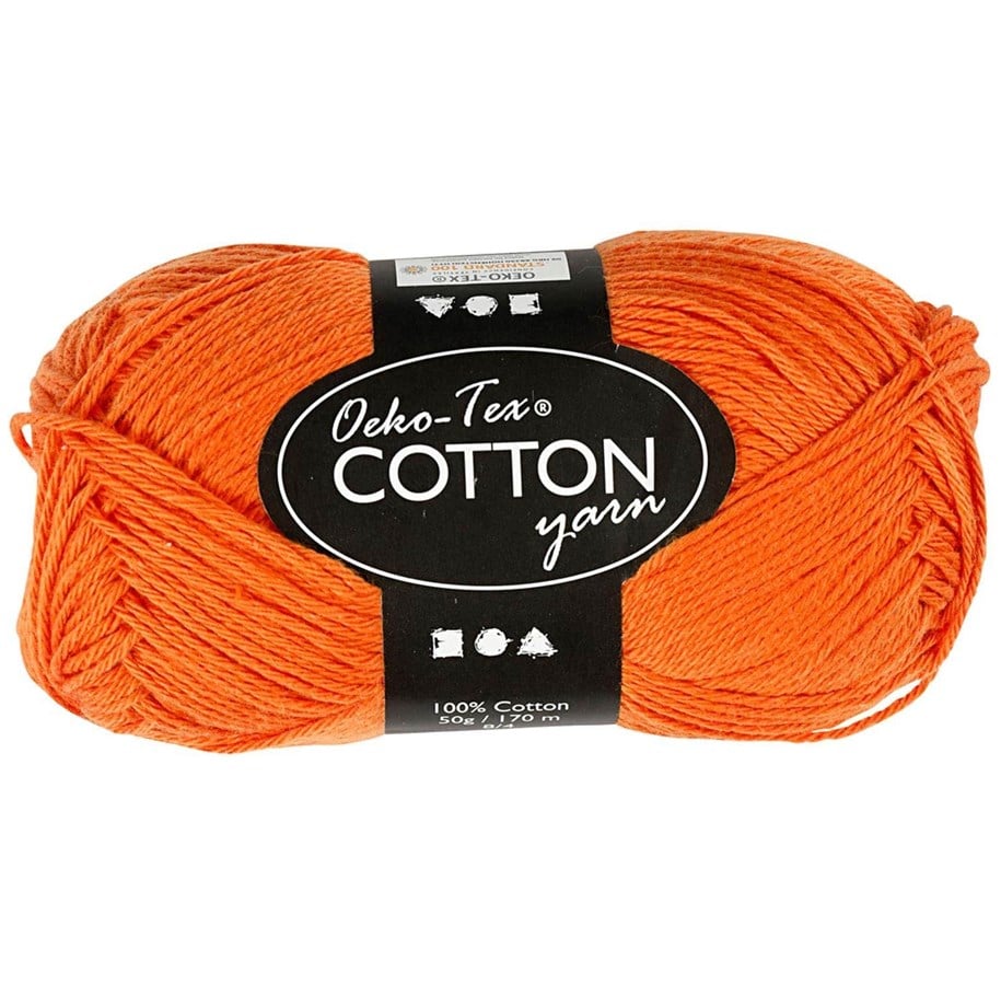 Garn & Zubehör - Creativ Company Cotton yarn Orange 50gr 170m - 431090
