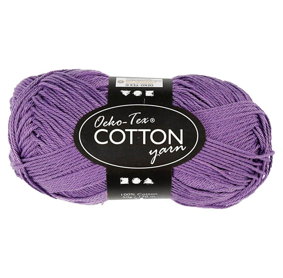 Garn & Zubehör - Creativ Company Cotton yarn Purple 50gr 170m - 431260
