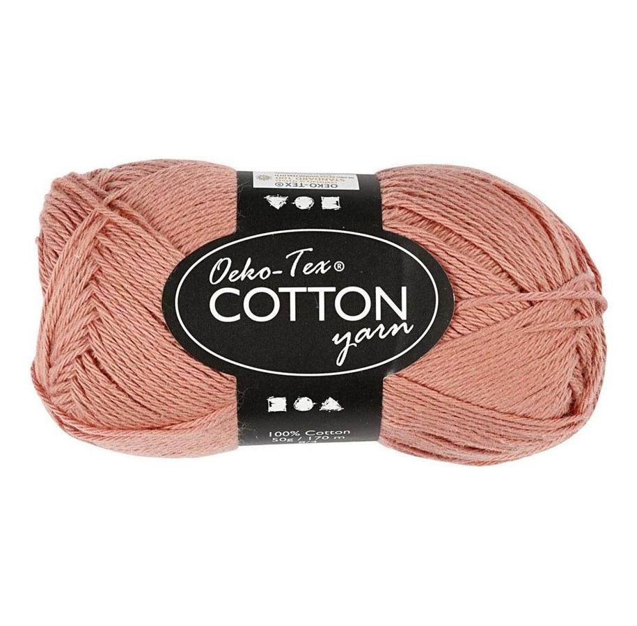 Garn & Zubehör - Creativ Company Cotton yarn Antique Pink 50gr 170m - 431150