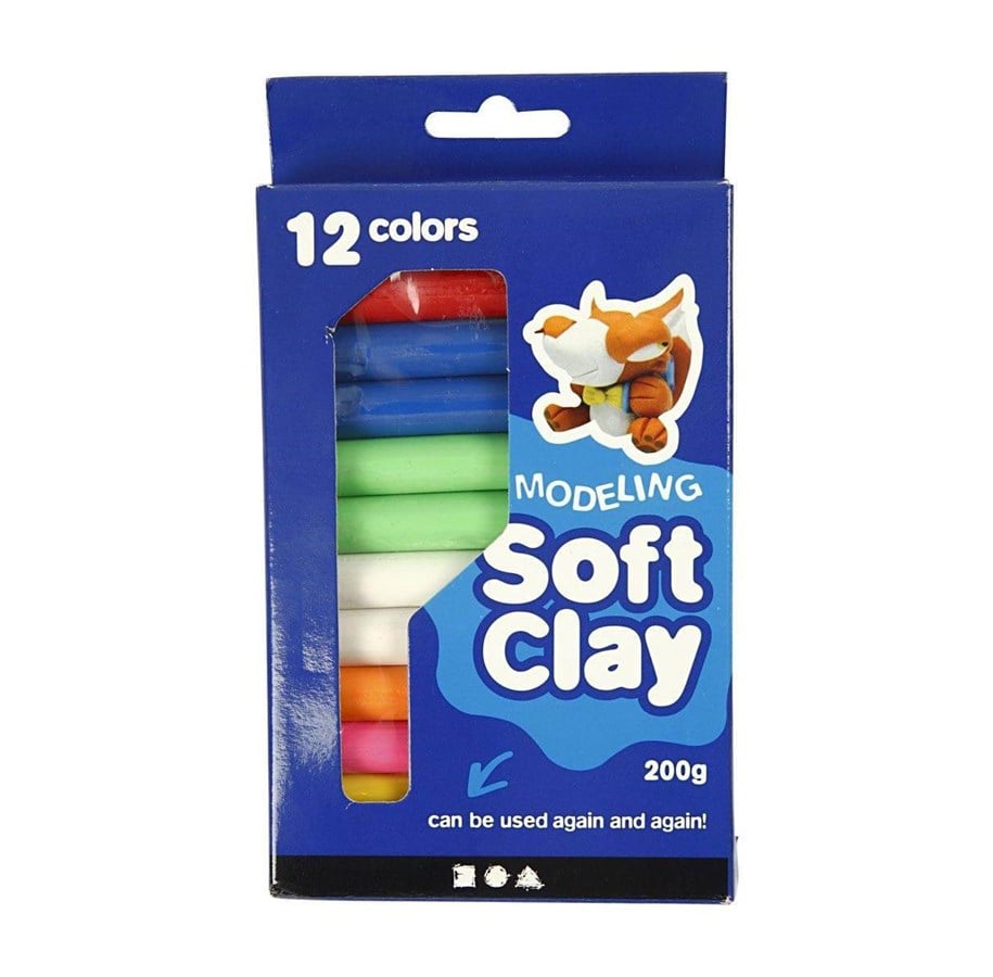 Hobby-Zubehör - Creativ Company Soft Clay Set with Various Colors 200gr. - 786950