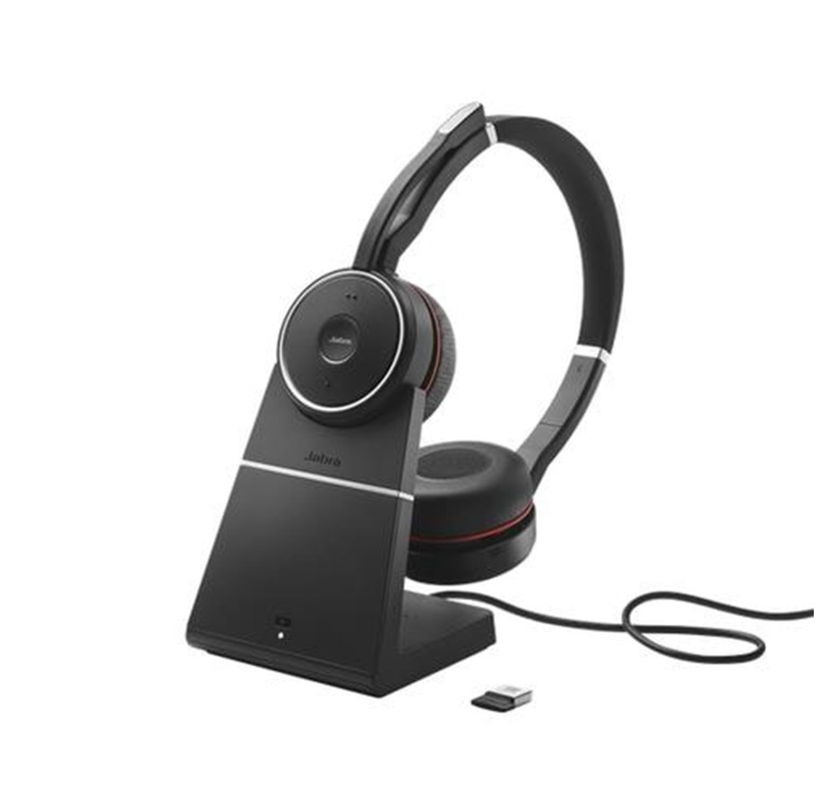 Kopfhörer/Headsets - Jabra Evolve 75 SE UC Stereo w/ Charging Stand - 7599-848-199