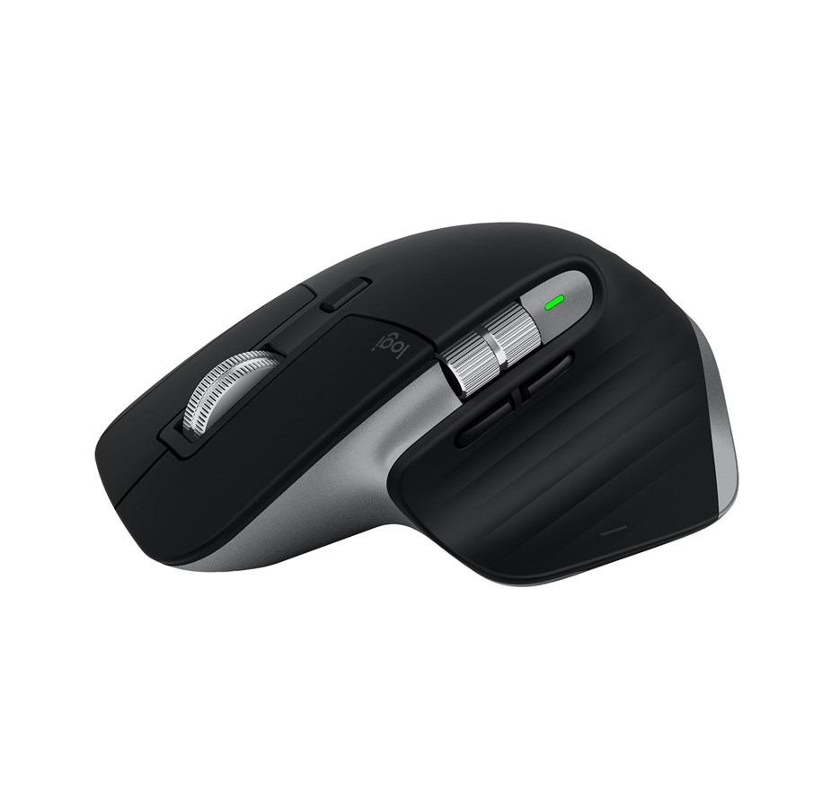 Maus - Logitech MX Master 3S for Mac Performance Wireless Mouse - Space Grey - Ergonomische Maus (Schwarz) - 910-006571