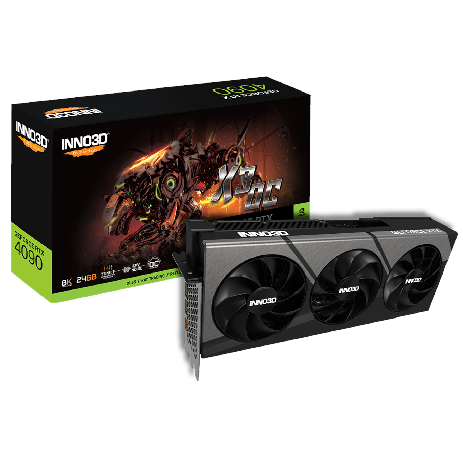 Grafikkarte - Inno3D GeForce RTX 4090 X3 OC - 24GB GDDR6X RAM - Grafikkarte - N40903-246XX-18332989