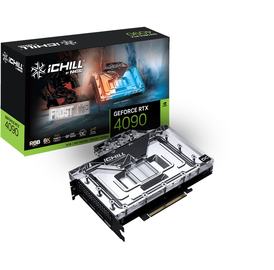 Grafikkarte - Inno3D GeForce RTX 4090 iCHILL Frostbite - 24GB GDDR6X RAM - Grafikkarte - C4090-246XX-1833FB