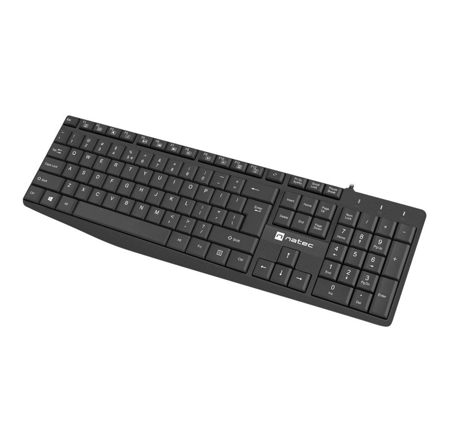 Tastaturen - Natec Nautilus - keyboard - QWERTY - US - black - Tastaturen - Englisch (US) - Schwarz - NKL-1950