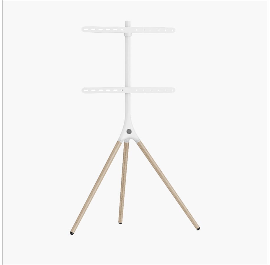 Wandhalterungen, AV-Halterungen & AV-Möbel - Alterzone Trio TV Standfuß für 45"-65" TVs, Weiß - Max 32 kg - recommended for 43", 49", 55", 65" - ALZTV45-65-3LB-W