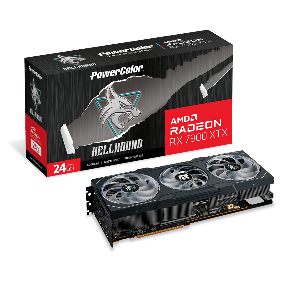 Grafikkarte - PowerColor Radeon RX 7900 XTX Hellhound OC - 24GB GDDR6 RAM - Grafikkarte - RX7900XTX 24G-L/OC