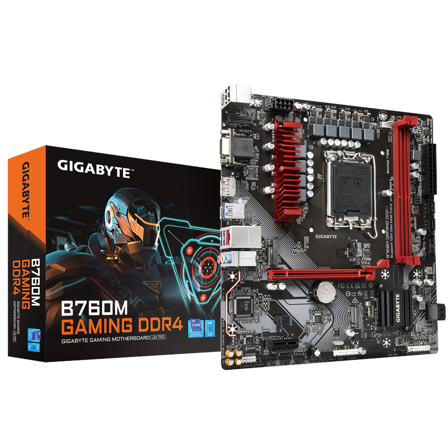 Mainboard - GIGABYTE B760M GAMING DDR4 Mainboard - Intel B760 - Intel LGA1700 socket - DDR4 RAM - Micro-ATX - B760M GAMING DDR4