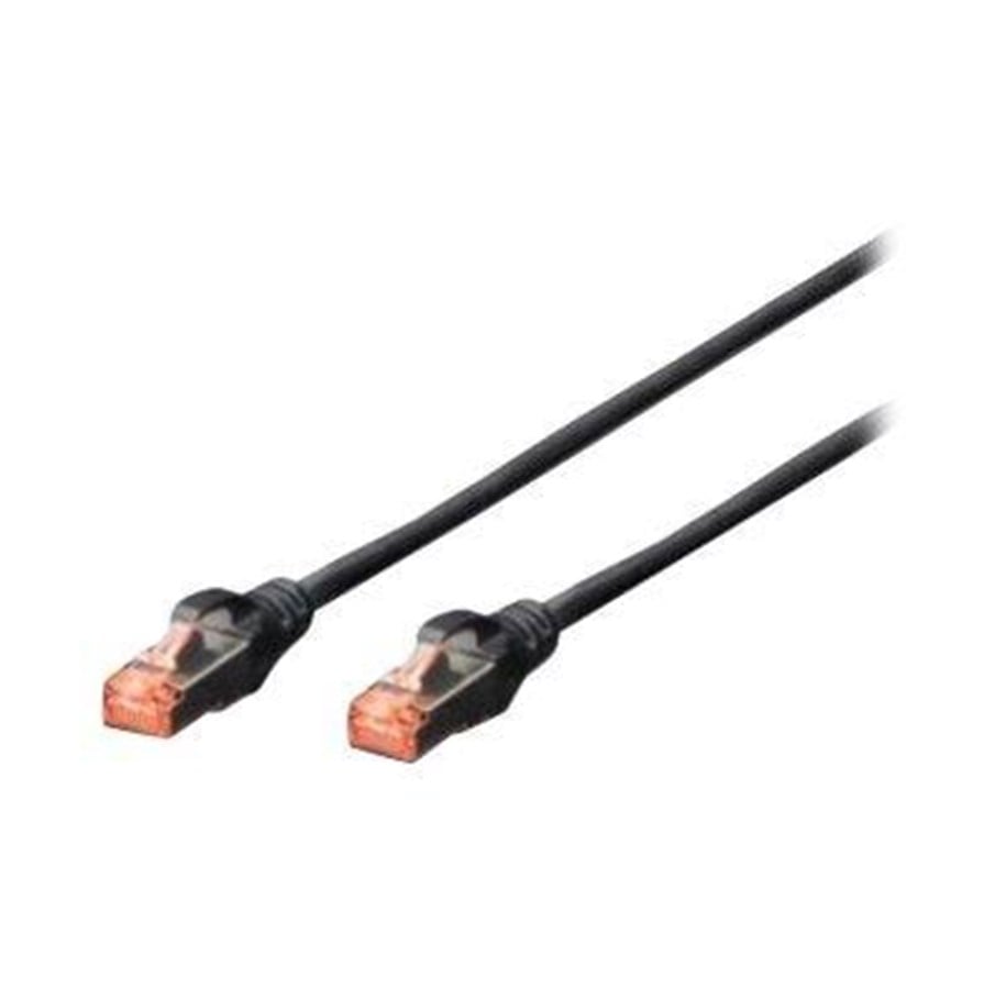 Netzwerk - Kabel - DIGITUS patch cable - 25 cm - black RAL 9005 - Schwarz - 0.25m - DK-1644-0025/BL