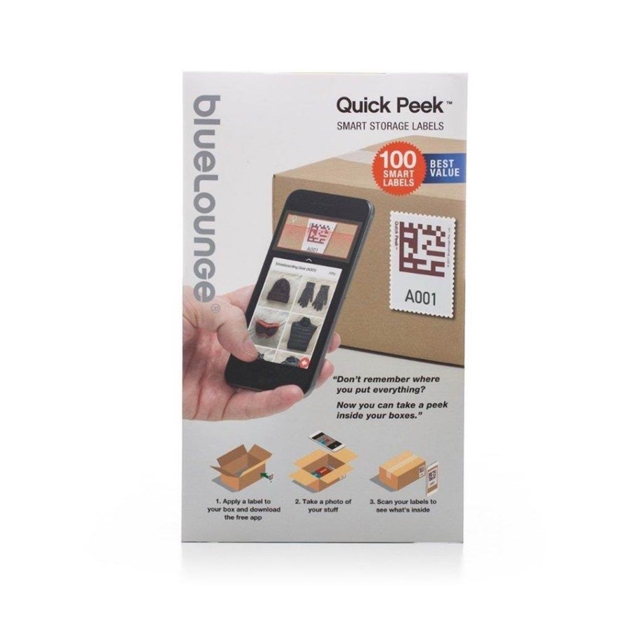 Archivierung und Aufbewahrung - Bluelounge Design Quick Peek - Smart Storage Labels 100-pack - BLUQP-100-A