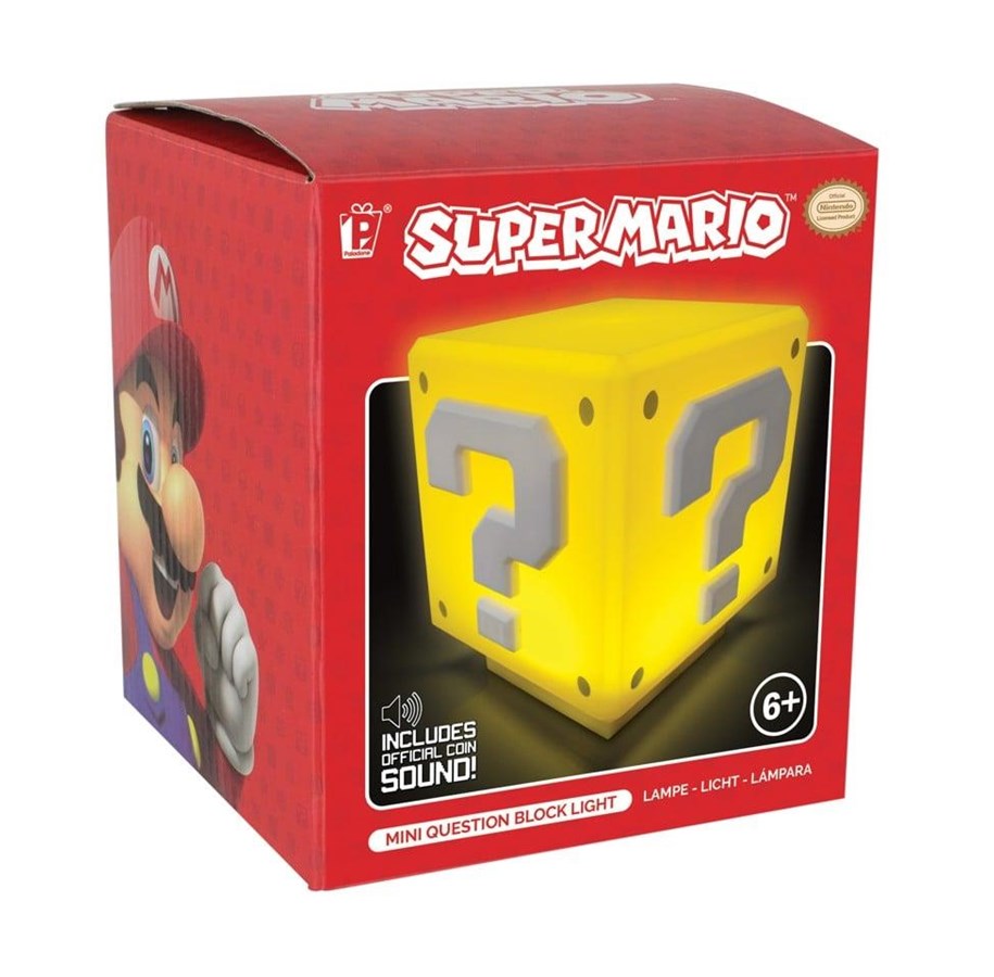 Paladone Nintendo Super Mario Mini Question Block Light Lampe Paladone Nintendo Super Mario Mini Question Block Light Lampe
